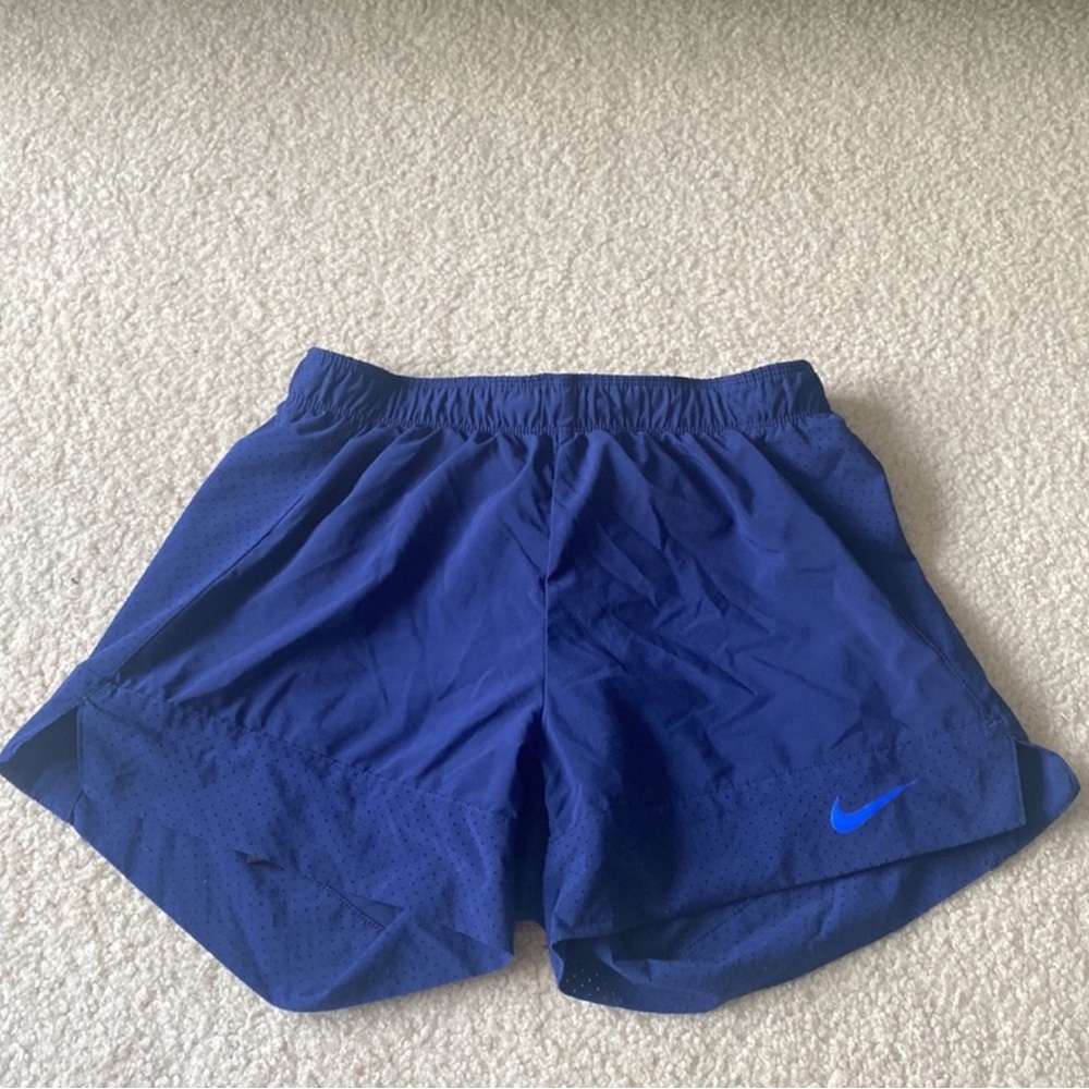 Nike Dri-Fit Navy-Blue Athletic Shorts with built in black spandex